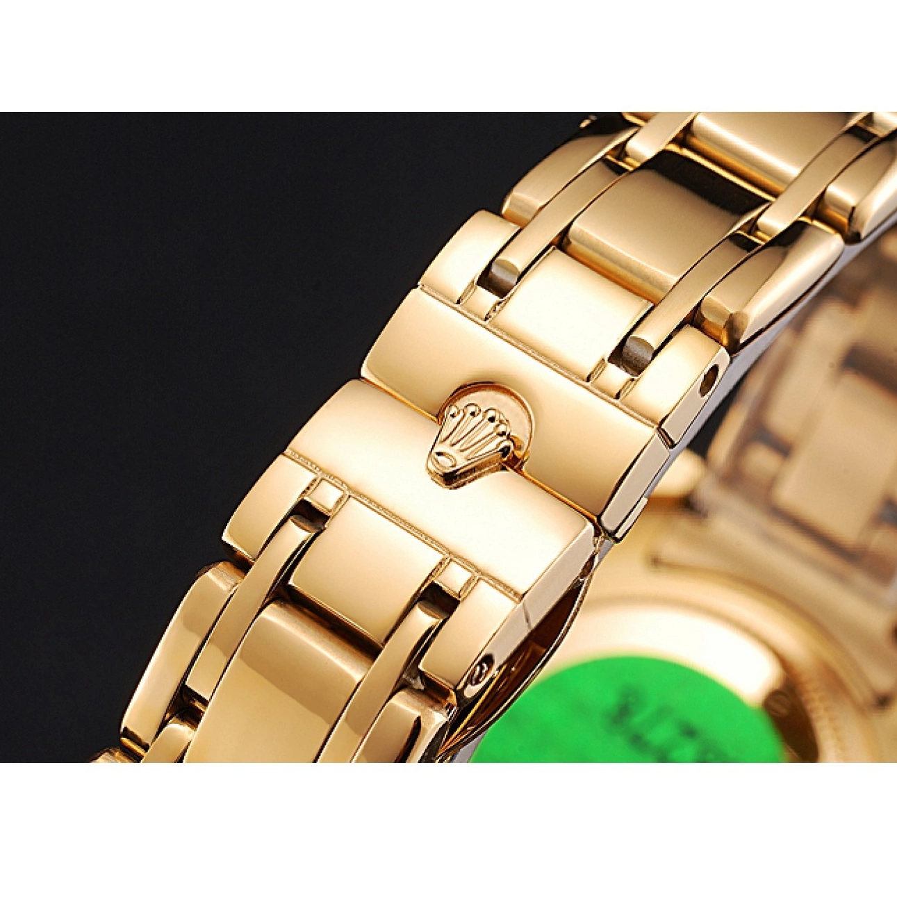 Aaa replica 622835 Dial And Pink Diamond Case Bezel Jewels Rolex Gold Datejust Bracelet 0806
